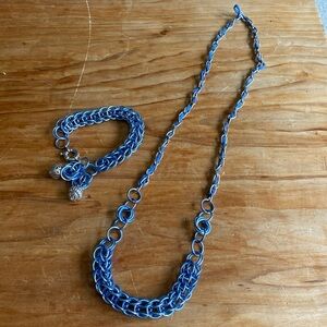 Chain link custom made necklace and bracelet